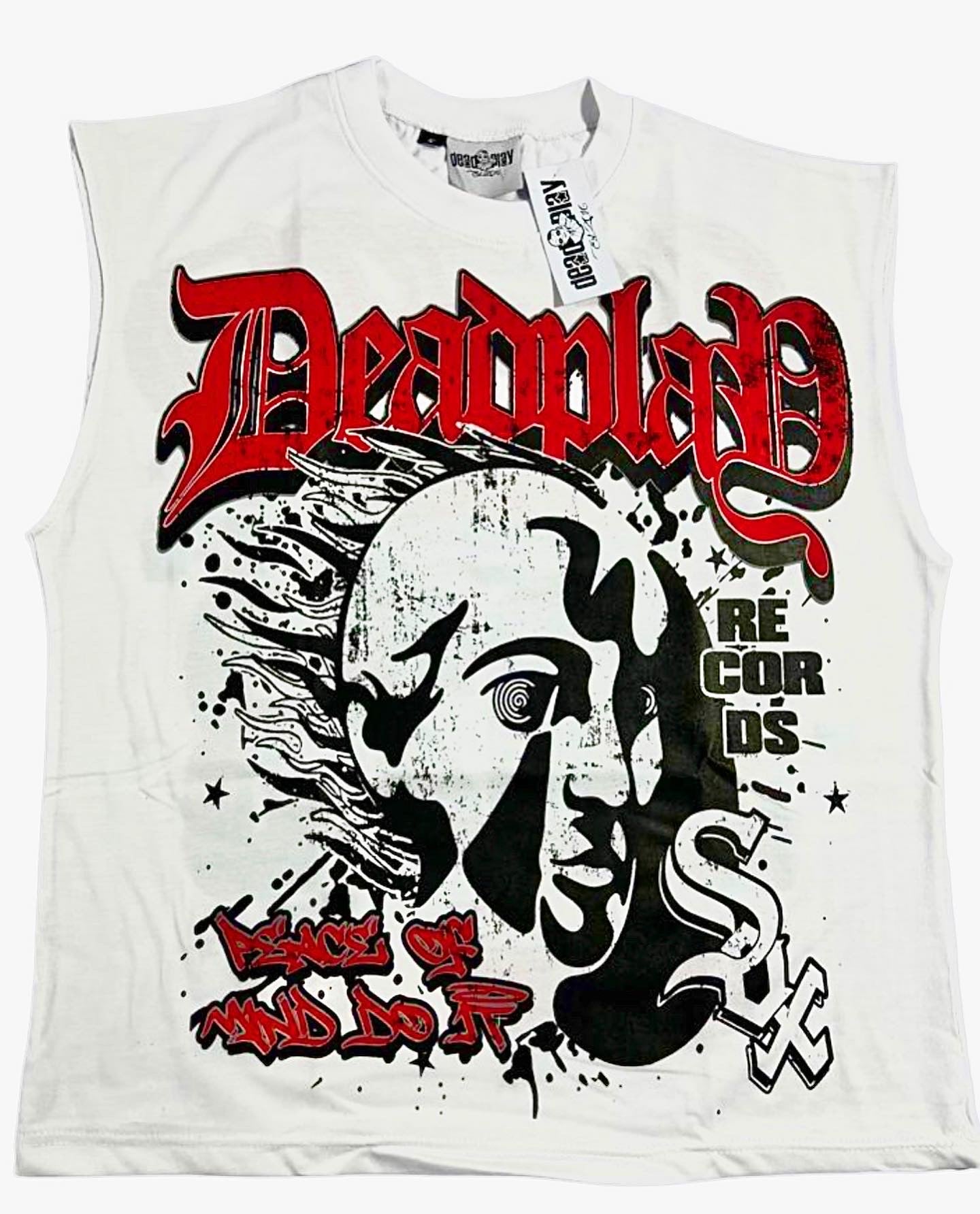 Sleeveless Skull Sox shirt (red and blacK)