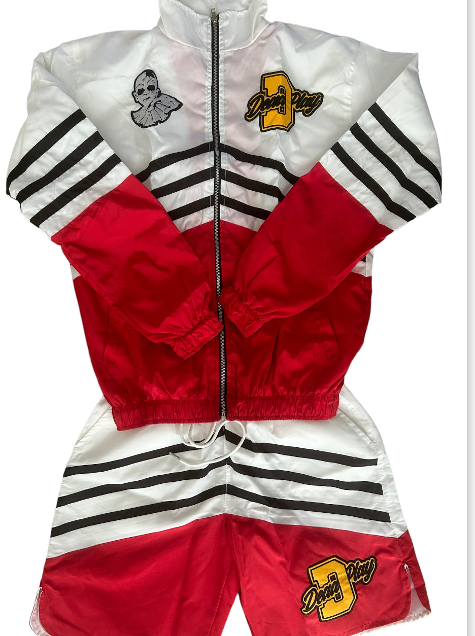 WINDBREAKER SHORT SET RED