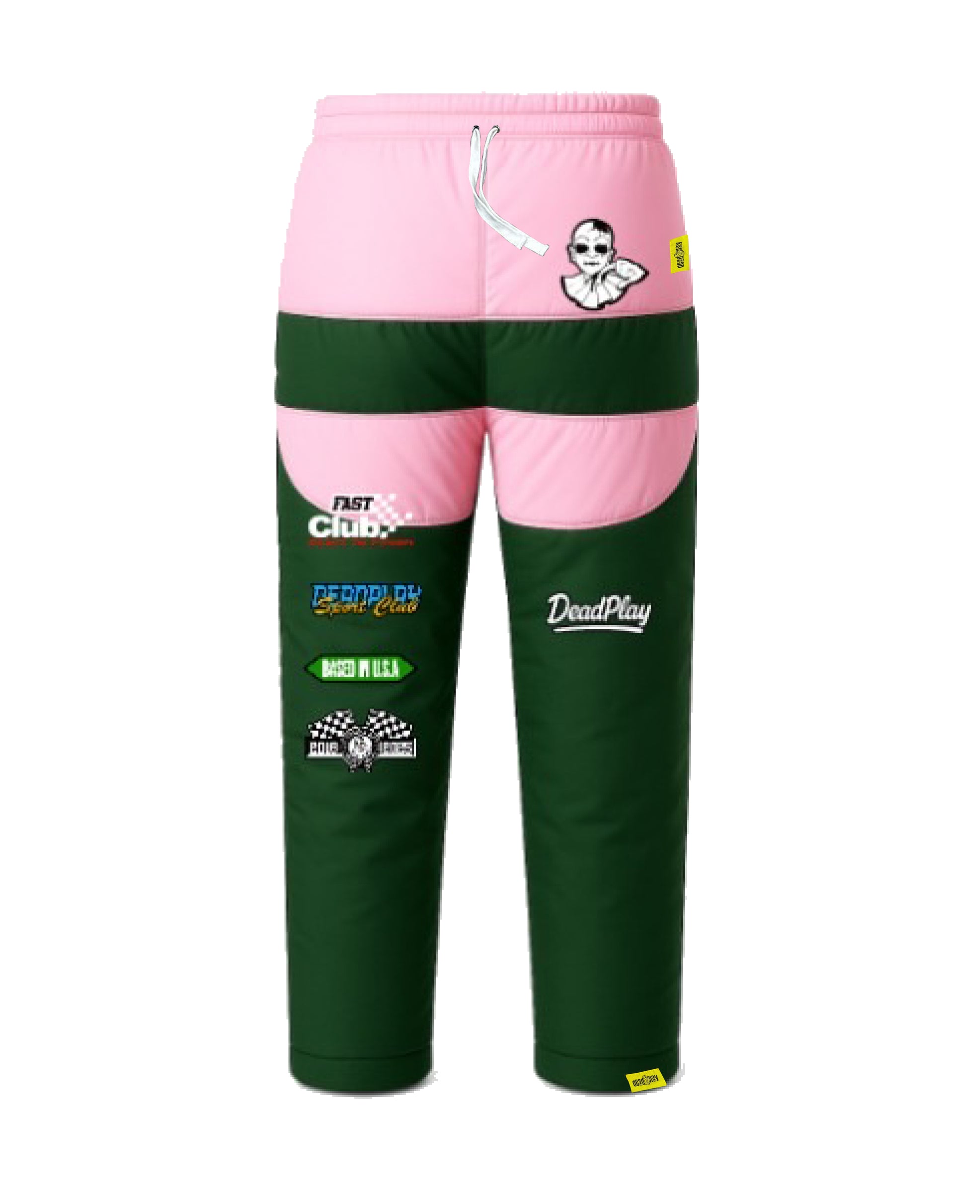 Women Bubble Puffer Pants Pink