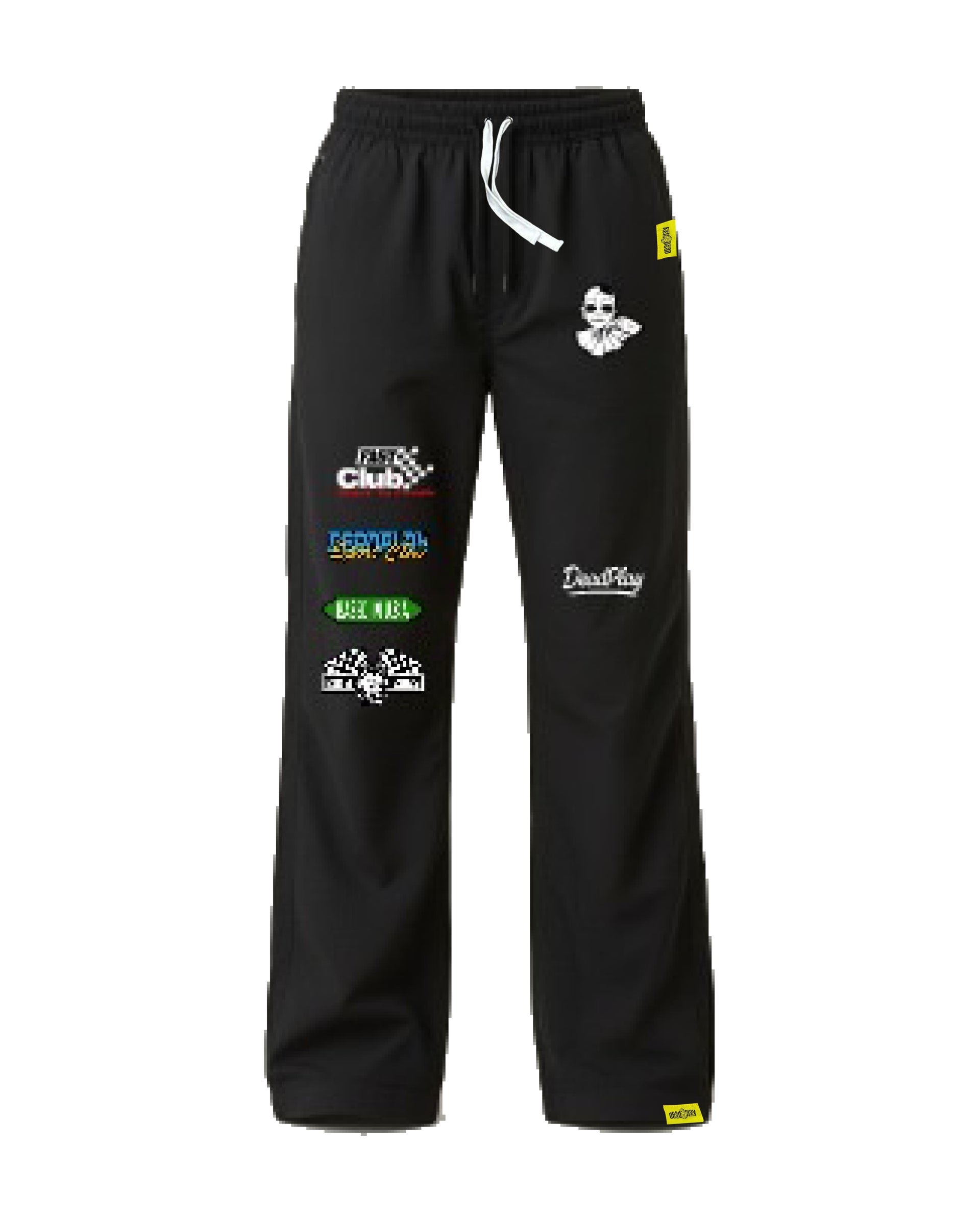 BLACK WINDBREAKER OVERSIZED PANTS