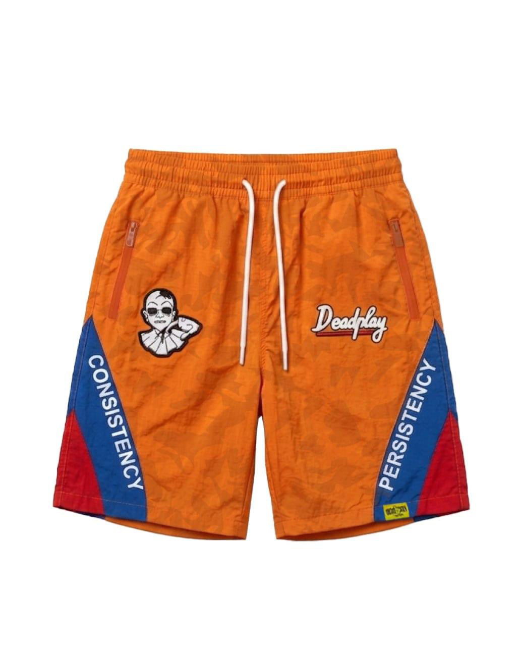 SS WINDBREAKER SHORTS-ORANGE/RED