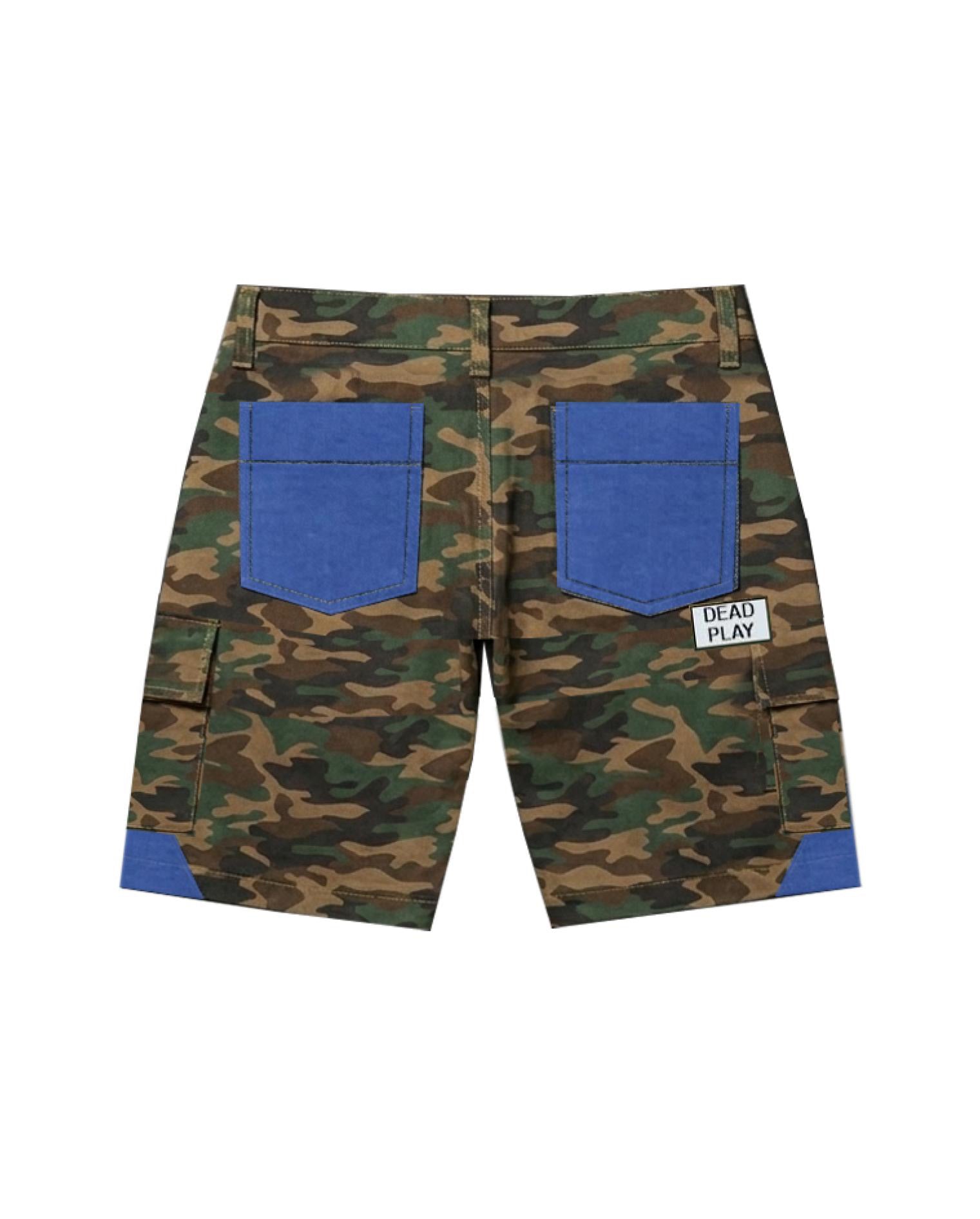 CAMO/JEAN CUT SHORTS