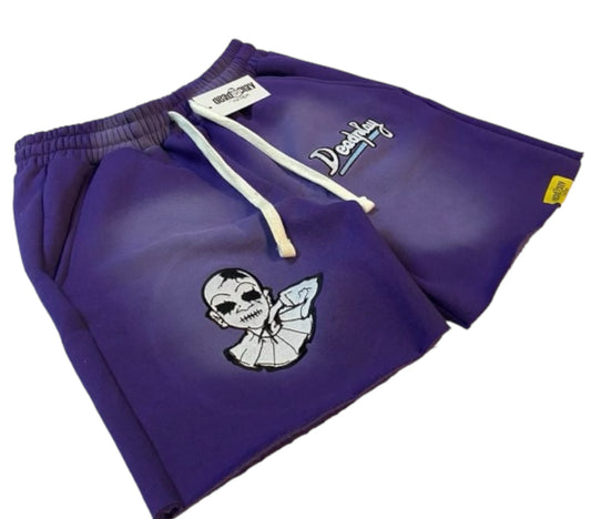 Purple  Summer Cloth Shorts