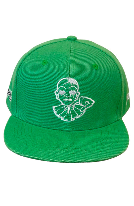 BIG LOGO GREEN 4 sided Embroidery SNAPBACK