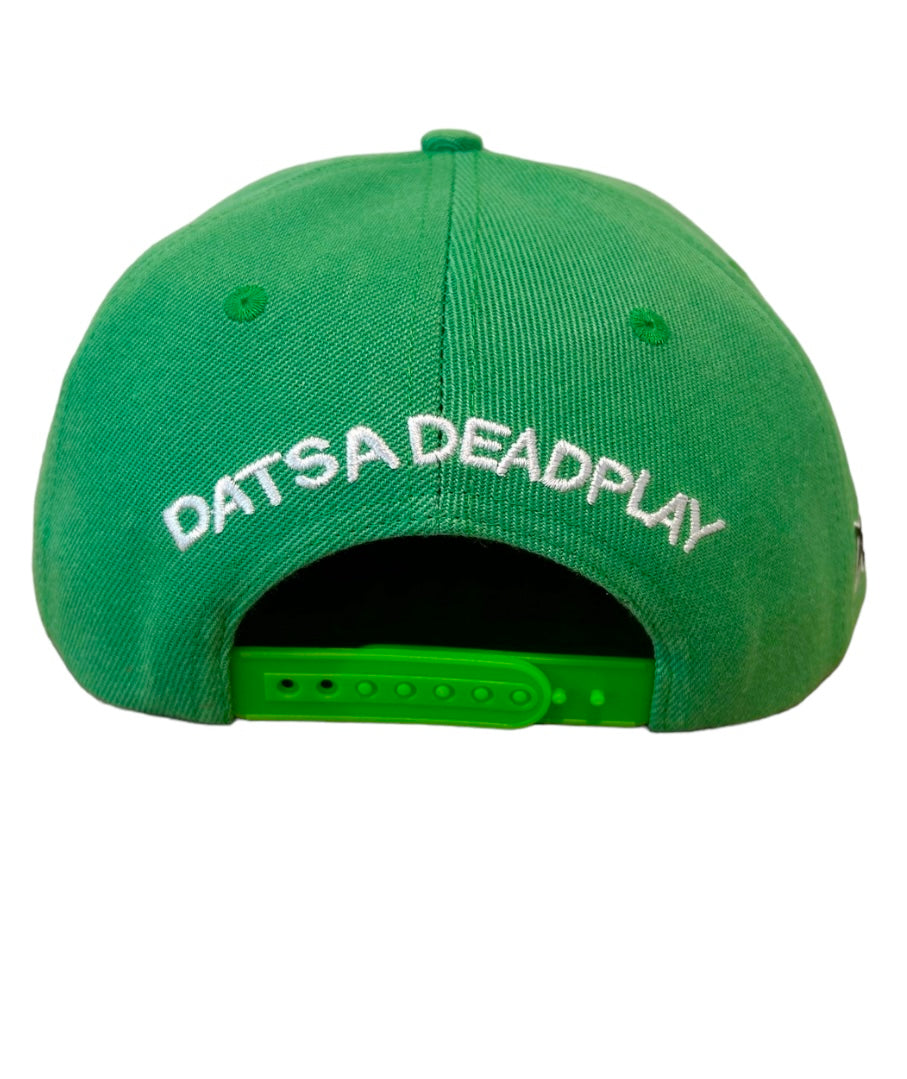 BIG LOGO GREEN 4 sided Embroidery SNAPBACK