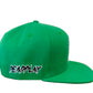 BIG LOGO GREEN 4 sided Embroidery SNAPBACK