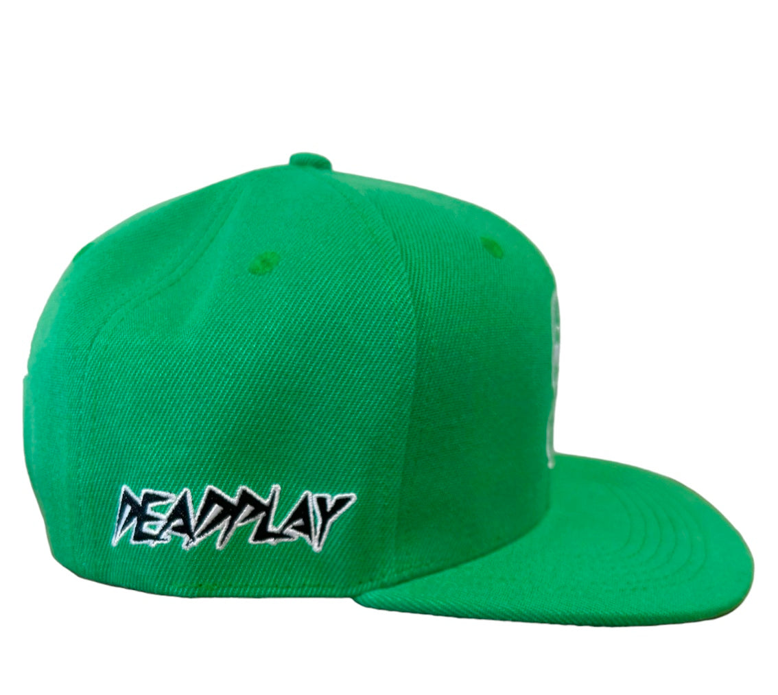 BIG LOGO GREEN 4 sided Embroidery SNAPBACK