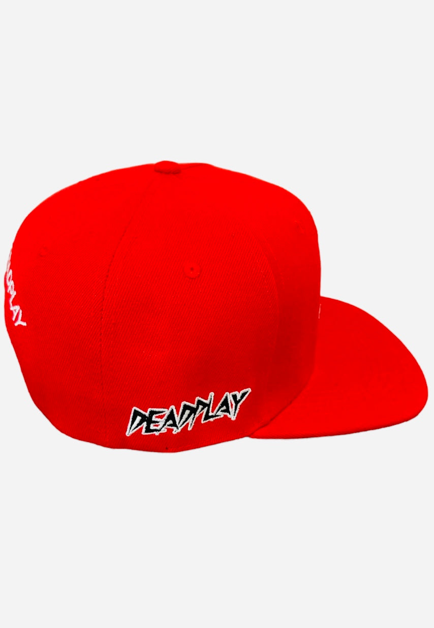 BIG LOGO RED 4 sided Embroidery SNAPBACK