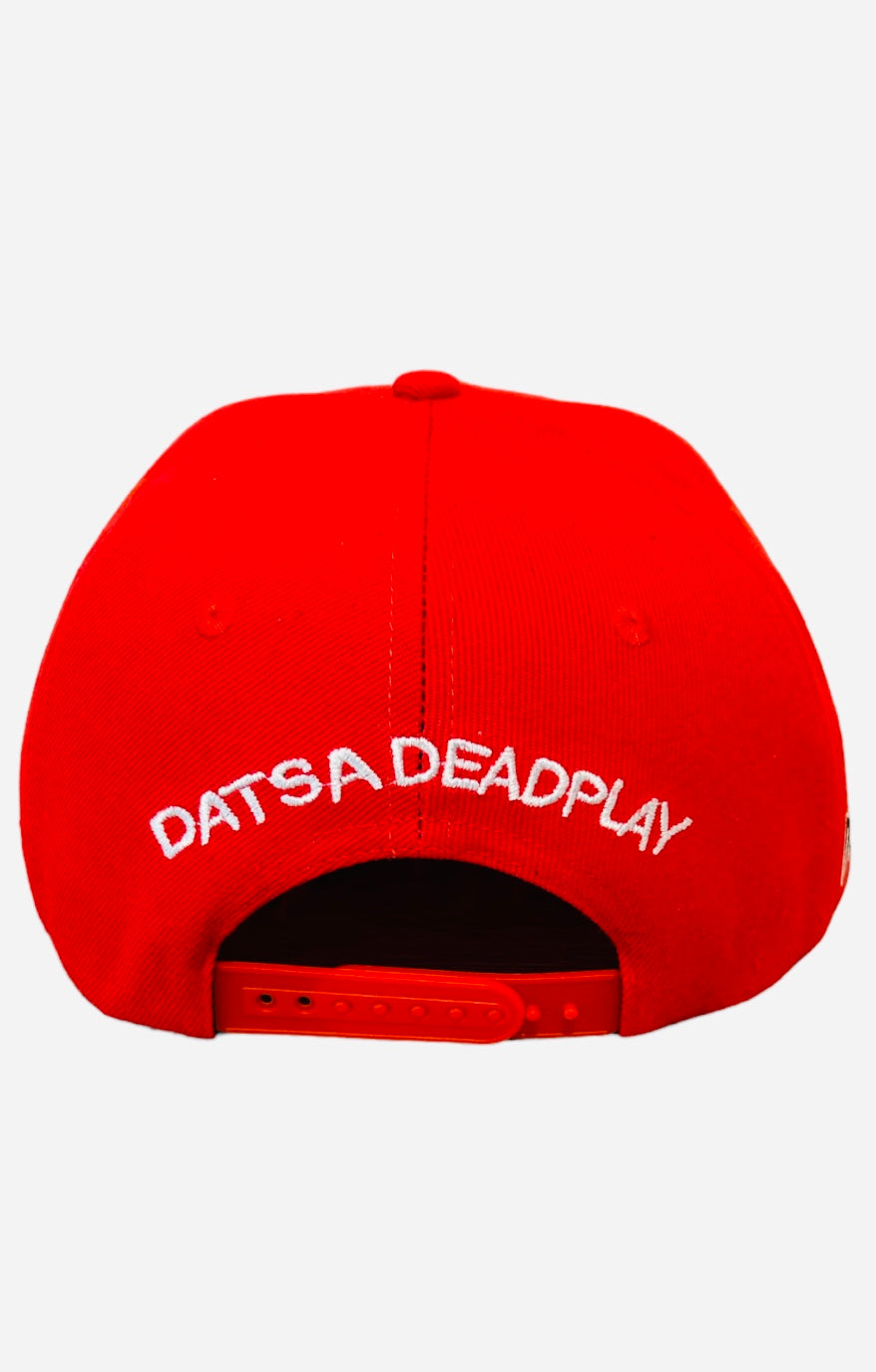 BIG LOGO RED 4 sided Embroidery SNAPBACK