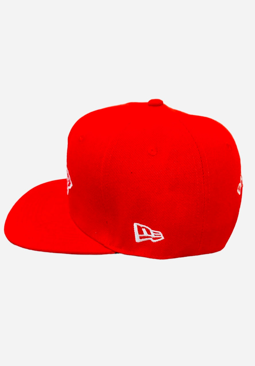 BIG LOGO RED 4 sided Embroidery SNAPBACK