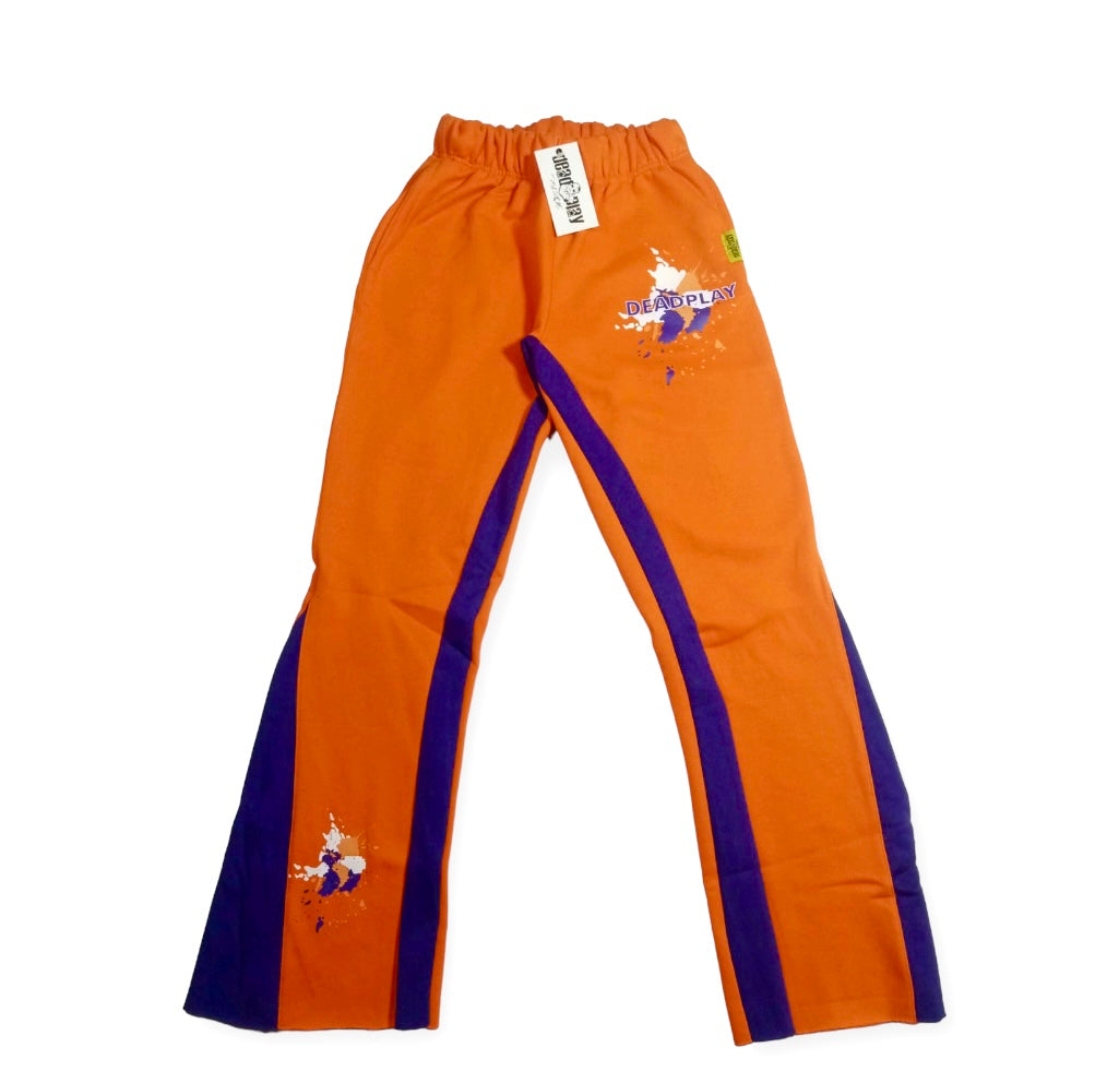 Orange/Purple Flare Pants